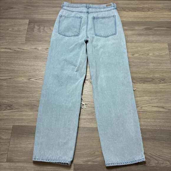 Vintage Y2K Style RSQ Baggy Jean Wide Leg Distressed Light Wash Size 30 - Picture 8 of 8